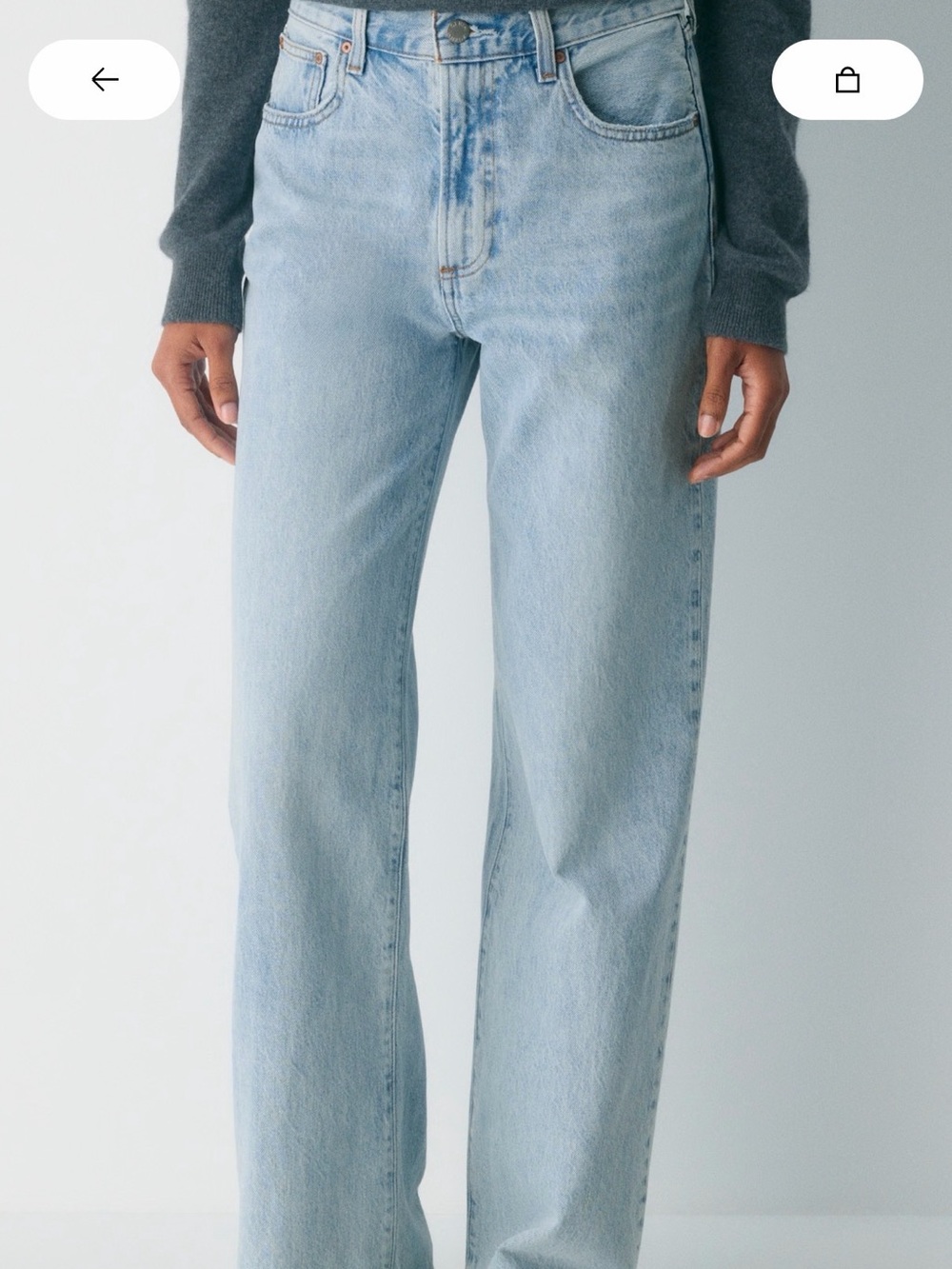 Aritzia Denim Forum Farrah lo rise Light Wash Straight-Leg Women’s Jeans -